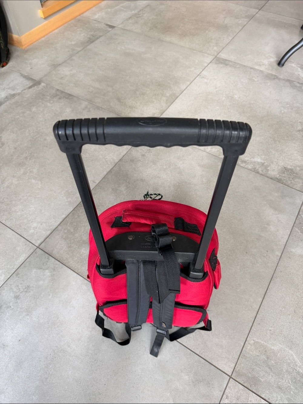 Olympia Sports Plus Red Rolling Backpack - Picture 6 of 13